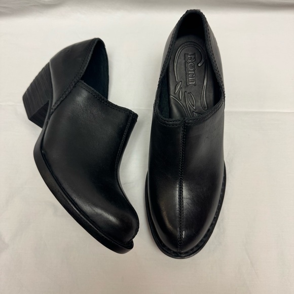 New Born Kinney Black Leather Ankle Booties Boots Women’s size 9 - Picture 2 of 9